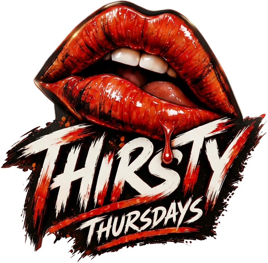 Thirsty Thursdays — red lips logo